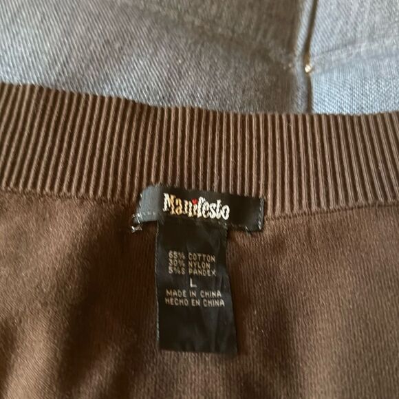 Manifesto Woman’s Chocolate Brown Cotton Blend Leggings. Fits like a Medium. - Picture 6 of 6